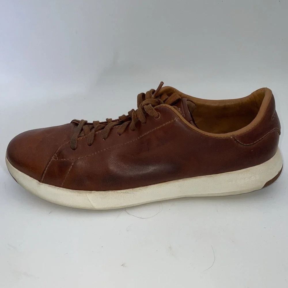 Cole‎ Haan GrandPro Shoes Men's Size 10.5 M Brown Leather Sneakers (C22585)
